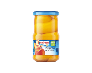 Pfirsiche halbe Frucht im Glas