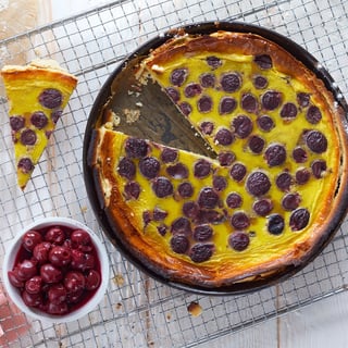 obst im glas puddingkuchen kirschen